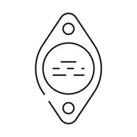 transistor electrical engineer line icon illustration vector