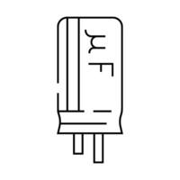 capacitor electrical engineer line icon illustration vector