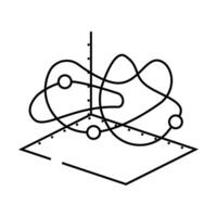 chaos theory math science education line icon illustration vector