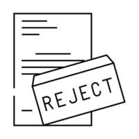 proposal rejected line icon illustration vector