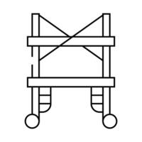 scaffolding civil engineer line icon illustration vector