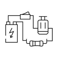 electrical circuit tool work line icon illustration vector