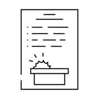 safety procedures tool work line icon illustration vector
