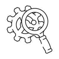 quality testing tool work line icon illustration vector