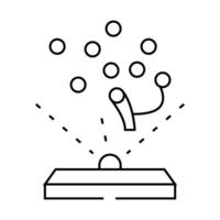 human brain simulation future technology line icon illustration vector