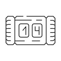 row counter knitting wool line icon illustration vector