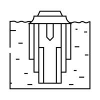 cementing operation petroleum engineer line icon illustration vector