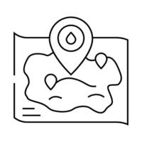 oil field mapping petroleum engineer line icon illustration vector