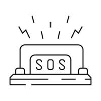 alert button line icon illustration vector