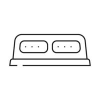 flashing lights alert line icon illustration vector