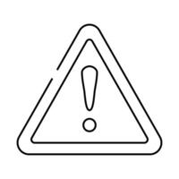exclamation mark alert line icon illustration vector