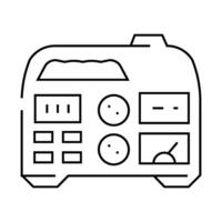 portable power generator line icon illustration vector