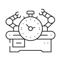 workflow optimization manufacturing engineer line icon illustration vector