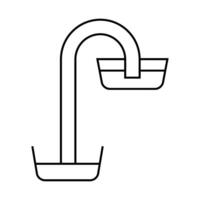 fluid mechanics mechanical engineer line icon illustration vector