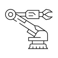 industrial automation mechanical engineer line icon illustration vector
