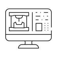 tool design mechanical engineer line icon illustration vector