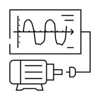 vibration analysis mechanical engineer line icon illustration vector