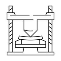 materials testing mechanical engineer line icon illustration vector