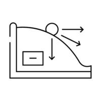 kinematics theory mechanical engineer line icon illustration vector