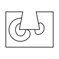 finite element analysis mechanical engineer line icon illustration vector