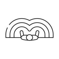 ergonomics principles mechanical engineer line icon illustration vector