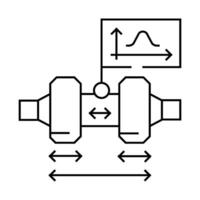 tolerance analysis mechanical engineer line icon illustration vector
