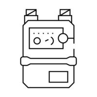 meter gas service line icon illustration vector