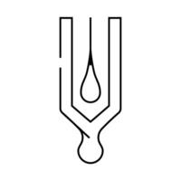 tilak mark line icon illustration vector