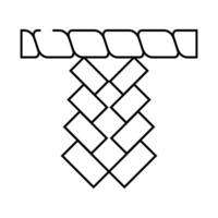 shide paper streamers shintoism line icon illustration vector