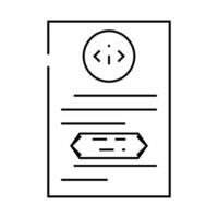 software documentation line icon illustration vector