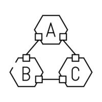 microservices software line icon illustration vector