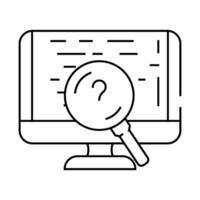 code review software line icon illustration vector