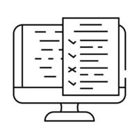 software testing line icon illustration vector