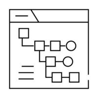 exploratory data analysis line icon illustration vector
