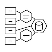 software architecture line icon illustration vector