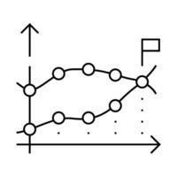 statistical data analysis line icon illustration vector