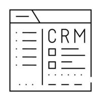 crm web site line icon illustration vector