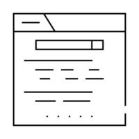 web site search line icon illustration vector