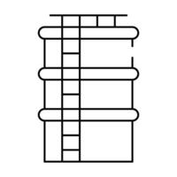 water tank line icon black illustration vector