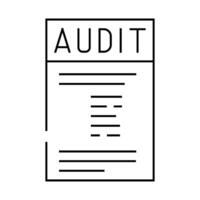 audit checklist line icon illustration vector
