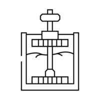 ore processing mining line icon illustration vector