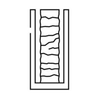 drill core samples line icon illustration vector