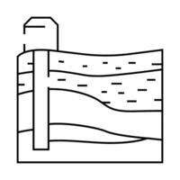 extraction process mining line icon illustration vector