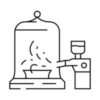 smoker bacon line icon illustration vector