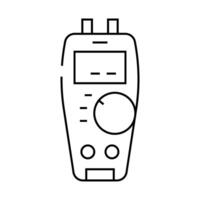 troubleshooting devices electronics line icon illustration vector