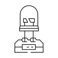 diode testing electronics line icon illustration vector