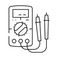 multimeter testing electronics line icon illustration vector