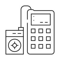 sensor calibration electronics line icon illustration vector