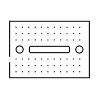 breadboard prototyping electronics line icon illustration vector