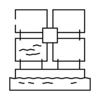 marine corrosion testing line icon illustration vector